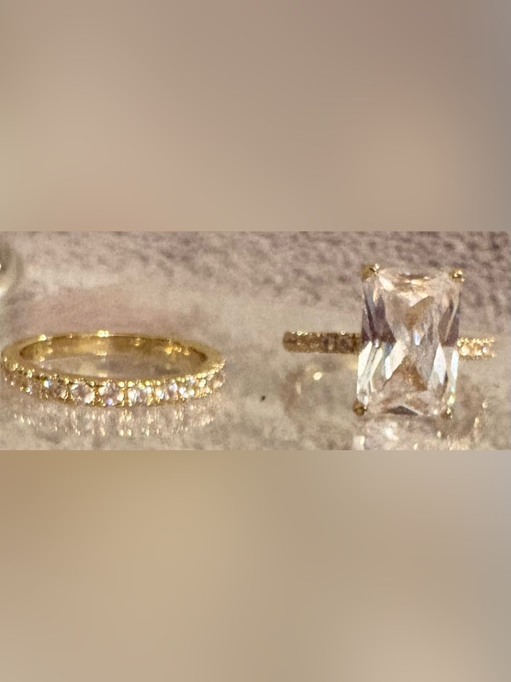 Gold Diamond engagement rings set- Elegant Women's Jewelry